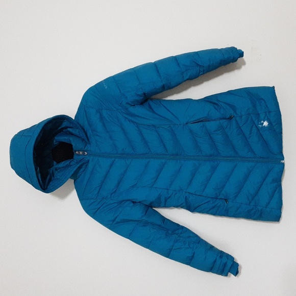 Spyder girl chevron quilted thermaweb jacket coat long insulated M Teal outdoor